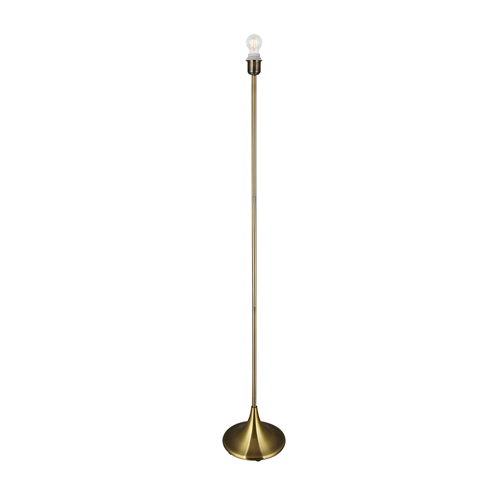 D0352  Crowne 145cm Floor Lamp 1 Light Antique Brass